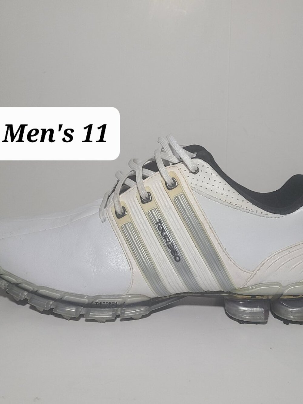 Adidas Tour 360 Men's White Golf Shoes Size 11 671606